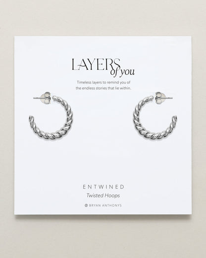 Entwined Twisted Hoop Earrings