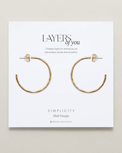 Simplicity Midi Hoop Earrings