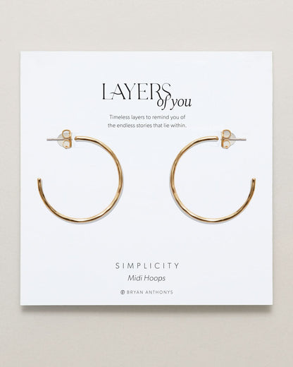 Simplicity Midi Hoop Earrings