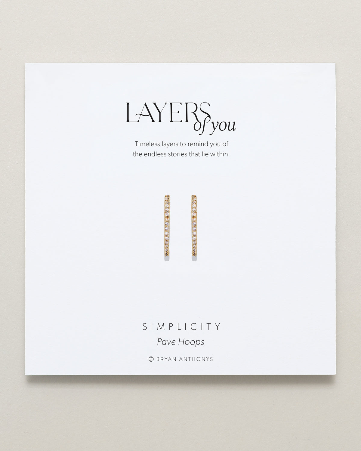 Simplicity Pave Hoop Earrings