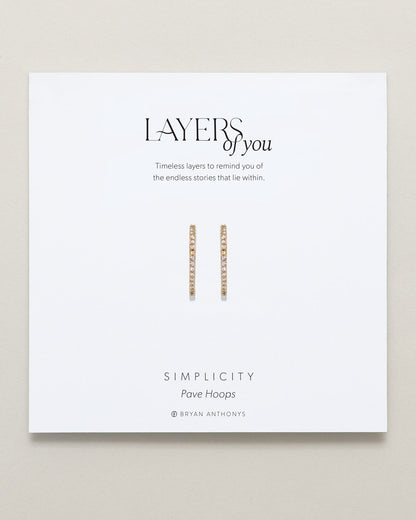 Simplicity Pave Hoop Earrings