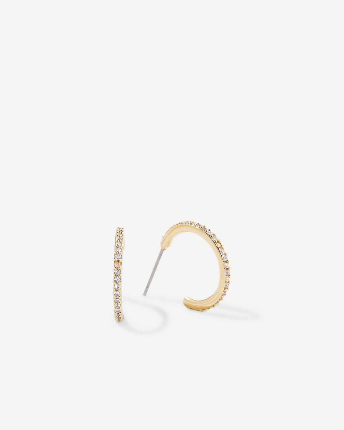 Simplicity Pave Hoop Earrings