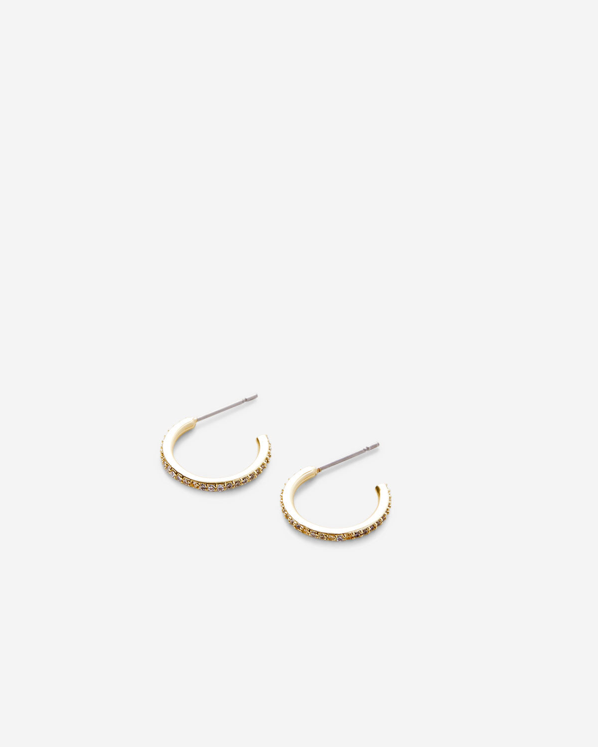 Simplicity Pave Hoop Earrings