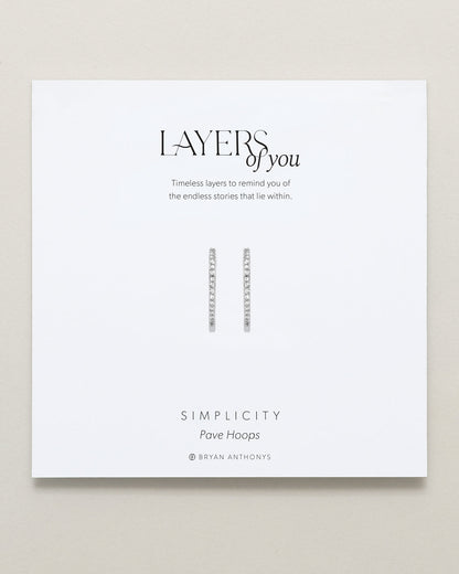 Simplicity Pave Hoop Earrings