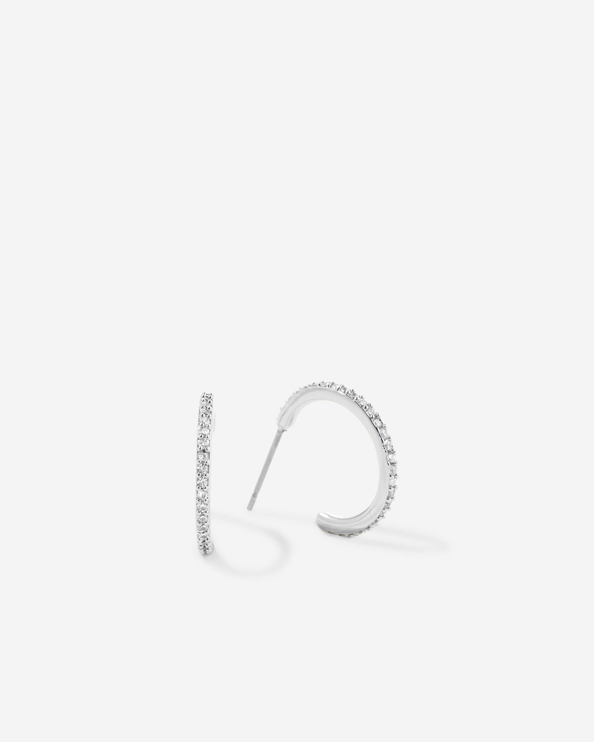 Simplicity Pave Hoop Earrings