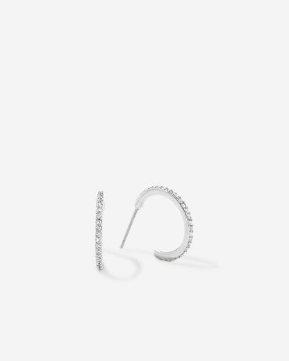 Simplicity Pave Hoop Earrings