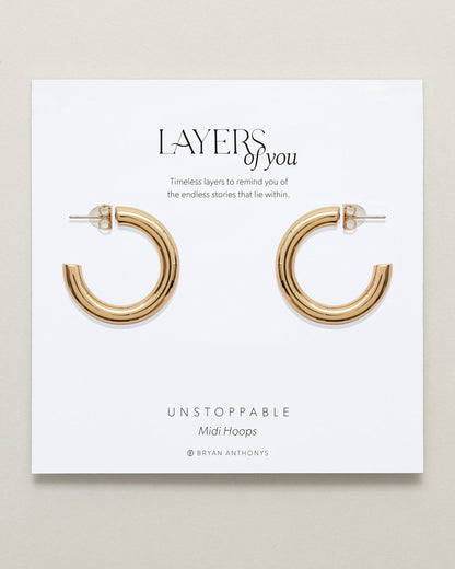 Unstoppable Midi Hoop Earrings