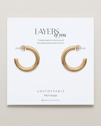 Unstoppable Midi Hoop Earrings