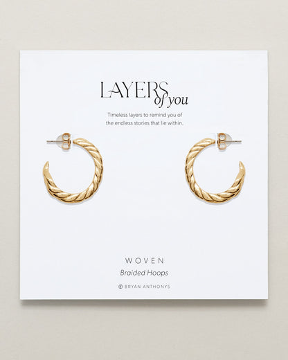 Woven Braided Hoop Earrings