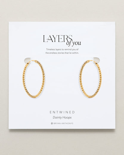 Entwined Dainty Hoop Earrings
