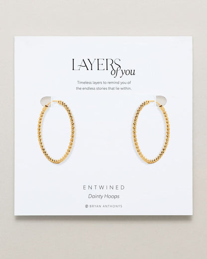 Entwined Dainty Hoop Earrings