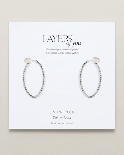 Entwined Dainty Hoop Earrings
