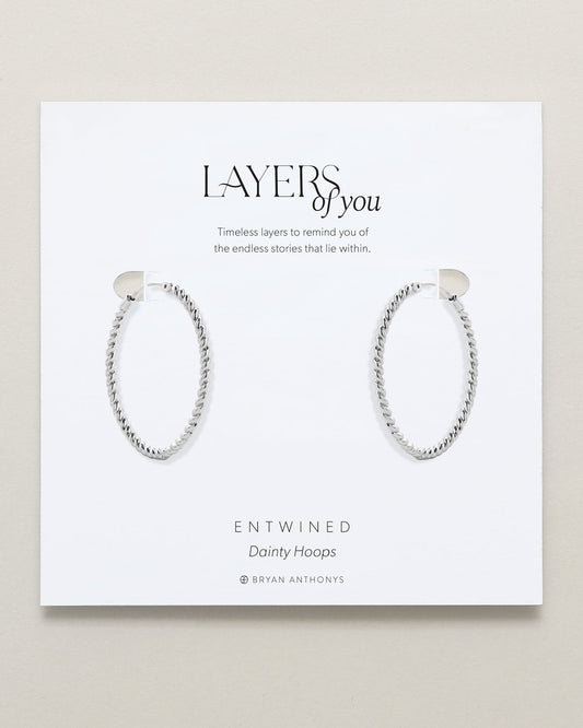 Entwined Dainty Hoop Earrings
