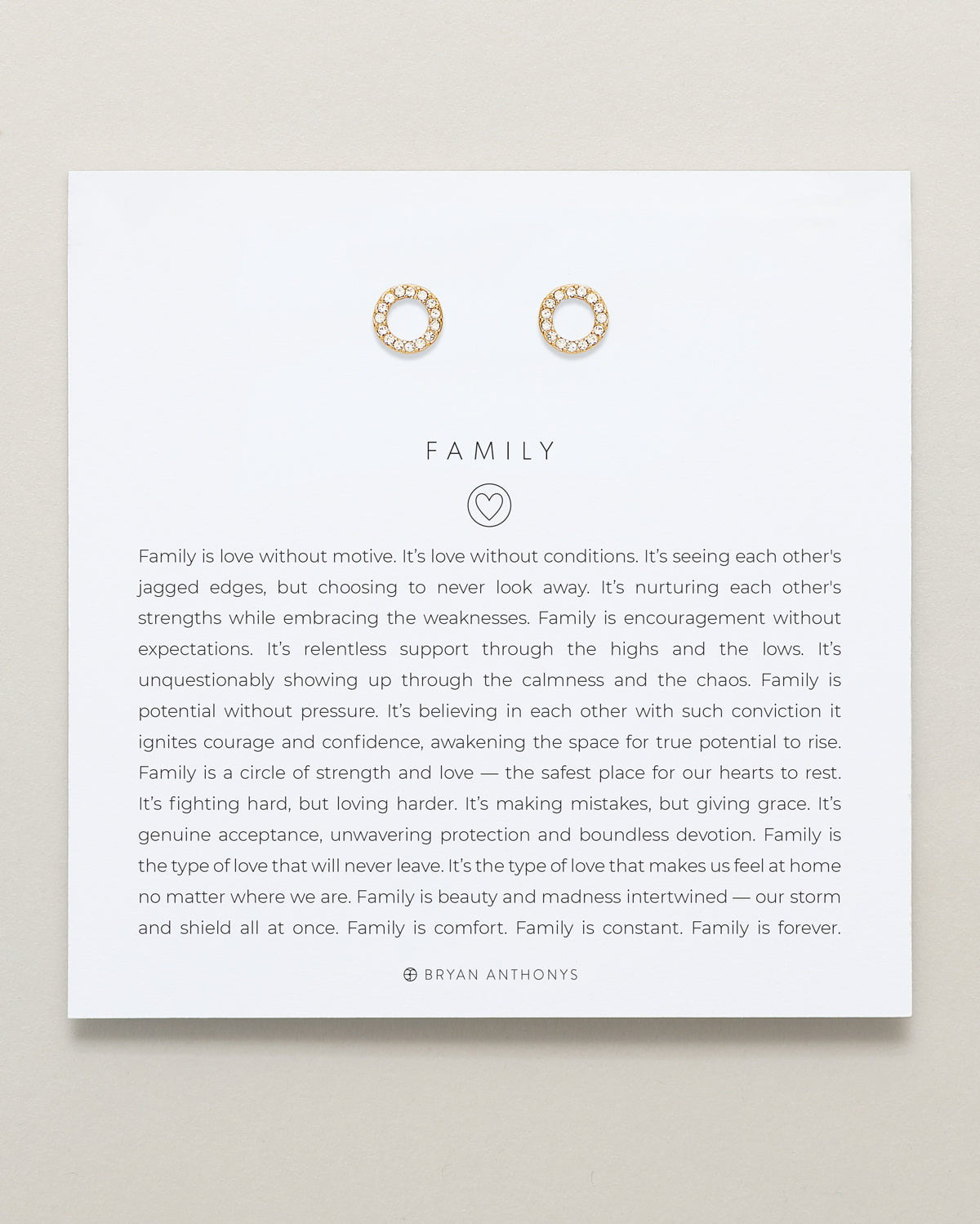 Family Stud Earrings