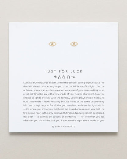 Just For Luck Evil Eye Earrings