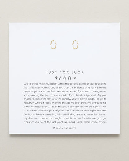 Just For Luck Hamsa Earrings