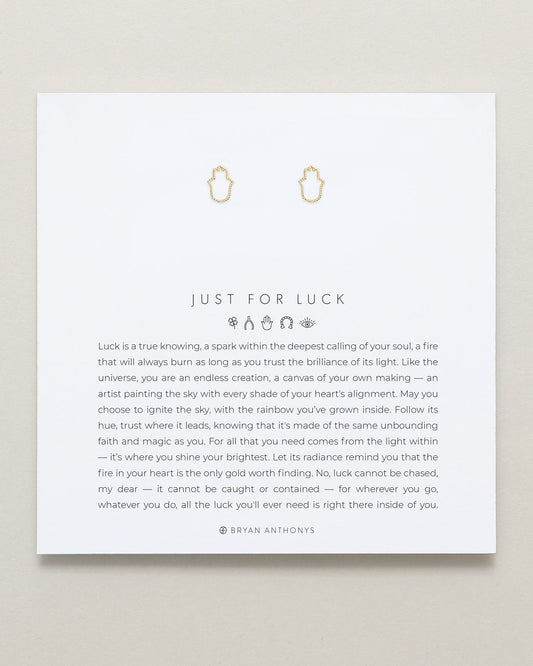 Just For Luck Hamsa Earrings