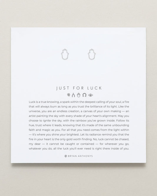 Just For Luck Hamsa Earrings