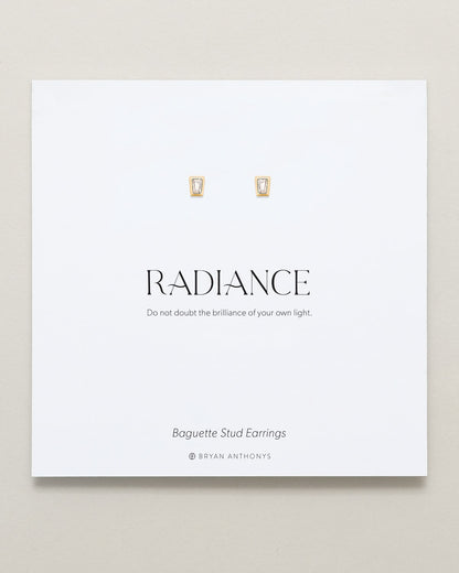 Radiance Baguette Stud Earrings