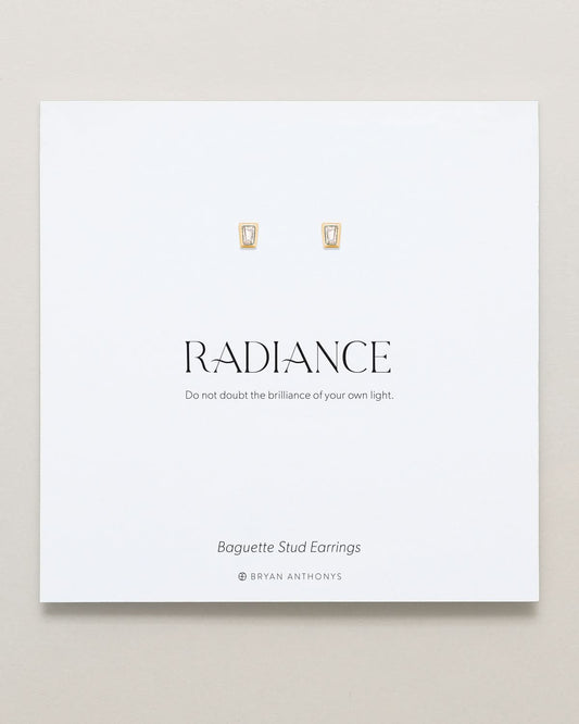 Radiance Baguette Stud Earrings