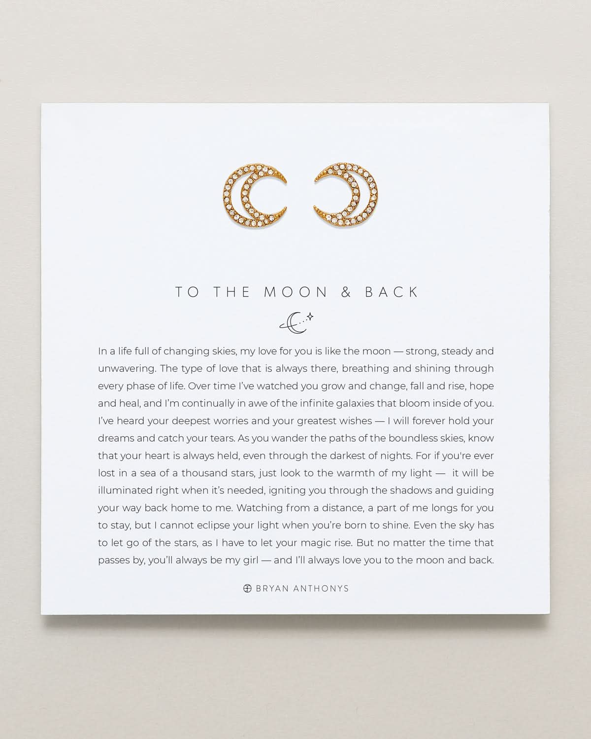 To the Moon and Back Stud Earrings