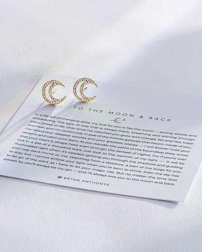 To the Moon and Back Stud Earrings