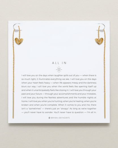 All In Threader Earrings