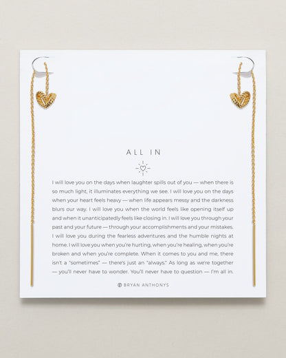 All In Threader Earrings