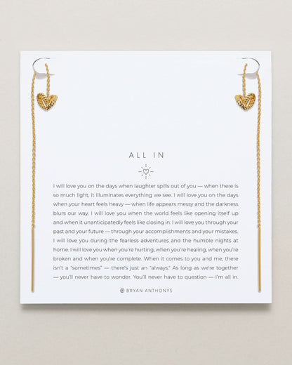 All In Threader Earrings
