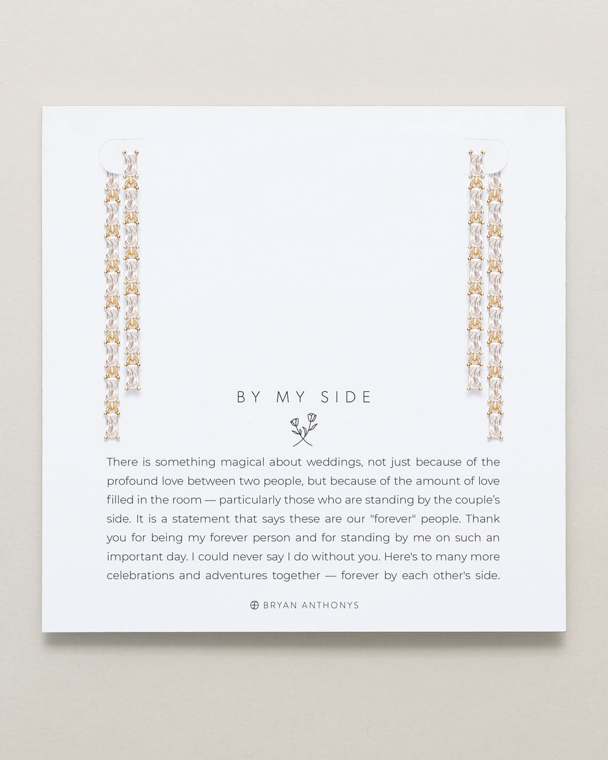 By My Side Baguette Chandelier Earrings