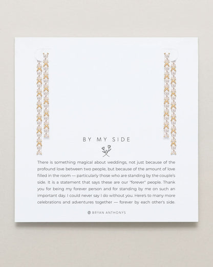 By My Side Baguette Chandelier Earrings