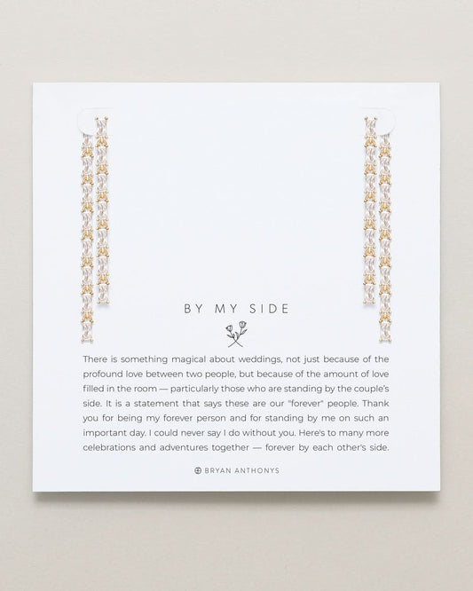 By My Side Baguette Chandelier Earrings