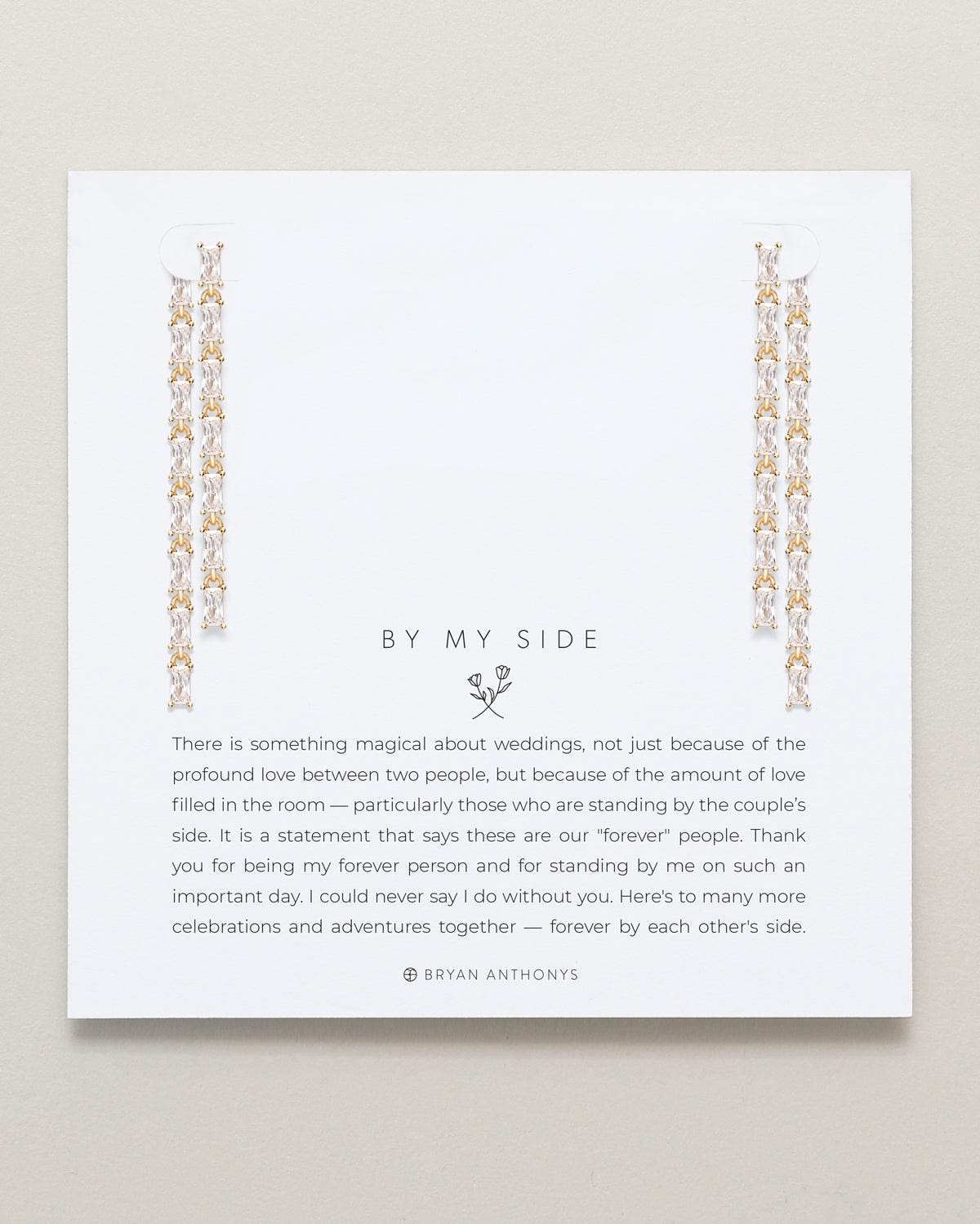 By My Side Baguette Chandelier Earrings