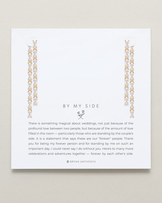 By My Side Baguette Chandelier Earrings
