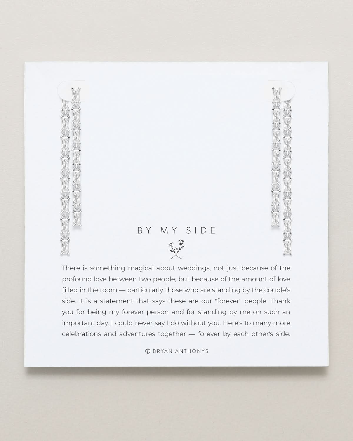 By My Side Baguette Chandelier Earrings