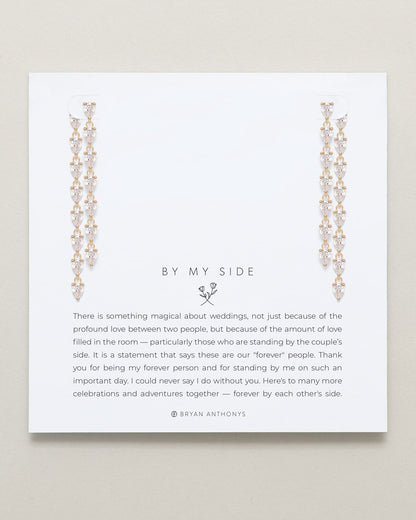By My Side Pear Cut Chandelier Earrings