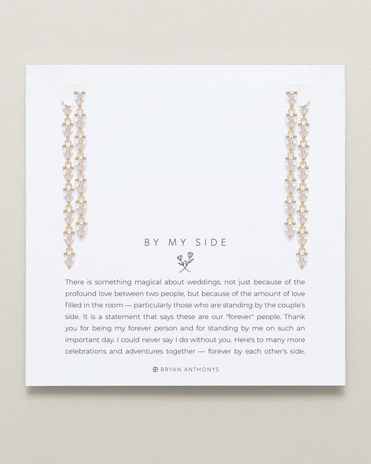 By My Side Pear Cut Chandelier Earrings