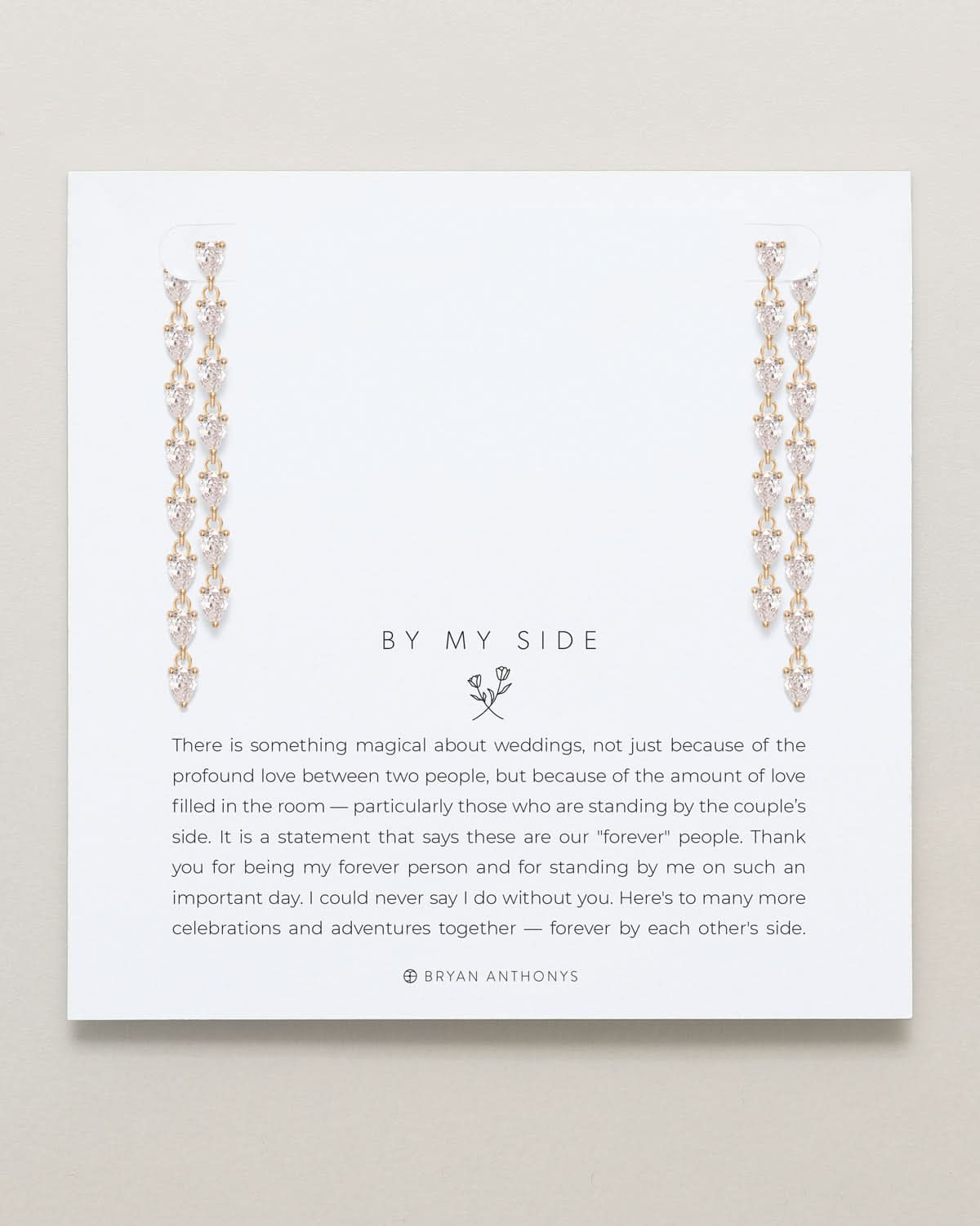By My Side Pear Cut Chandelier Earrings