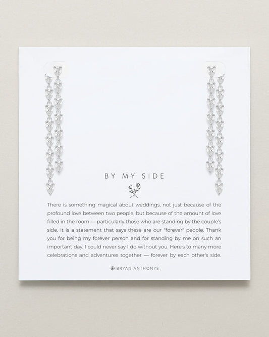 By My Side Pear Cut Chandelier Earrings