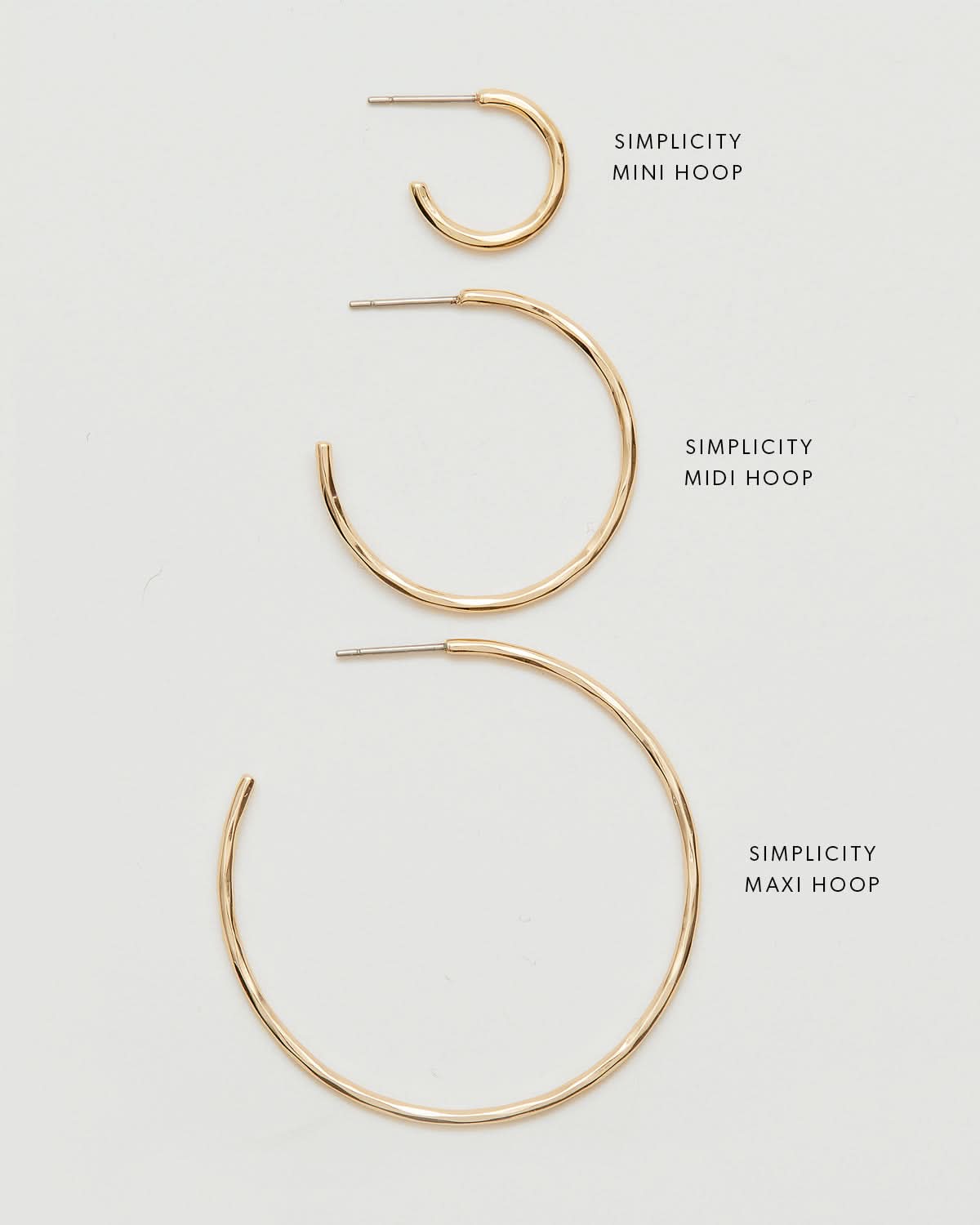 Simplicity Midi Hoop Earrings