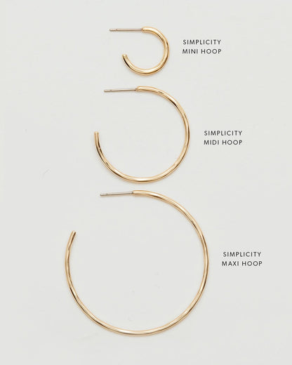 Simplicity Midi Hoop Earrings