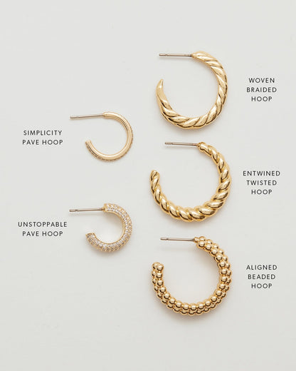 Woven Braided Hoop Earrings