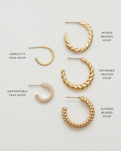 Woven Braided Hoop Earrings