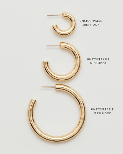 Unstoppable Midi Hoop Earrings