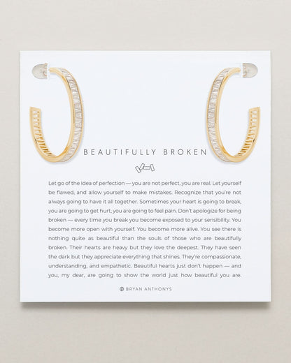 Beautifully Broken Baguette Maxi Hoop Earrings