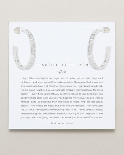 Beautifully Broken Baguette Maxi Hoop Earrings