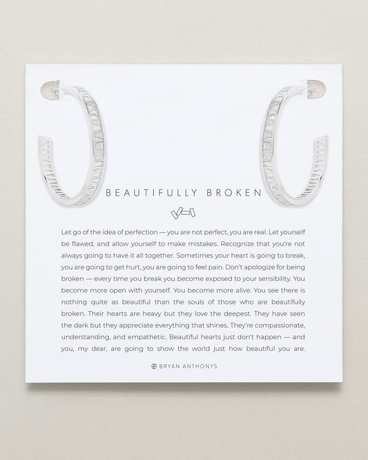 Beautifully Broken Baguette Maxi Hoop Earrings