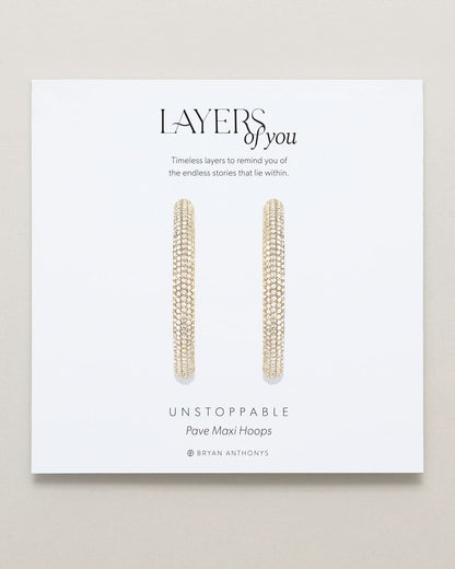 Unstoppable Pave Maxi Hoop Earrings