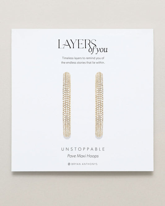 Unstoppable Pave Maxi Hoop Earrings