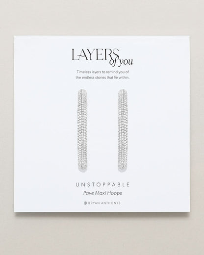 Unstoppable Pave Maxi Hoop Earrings